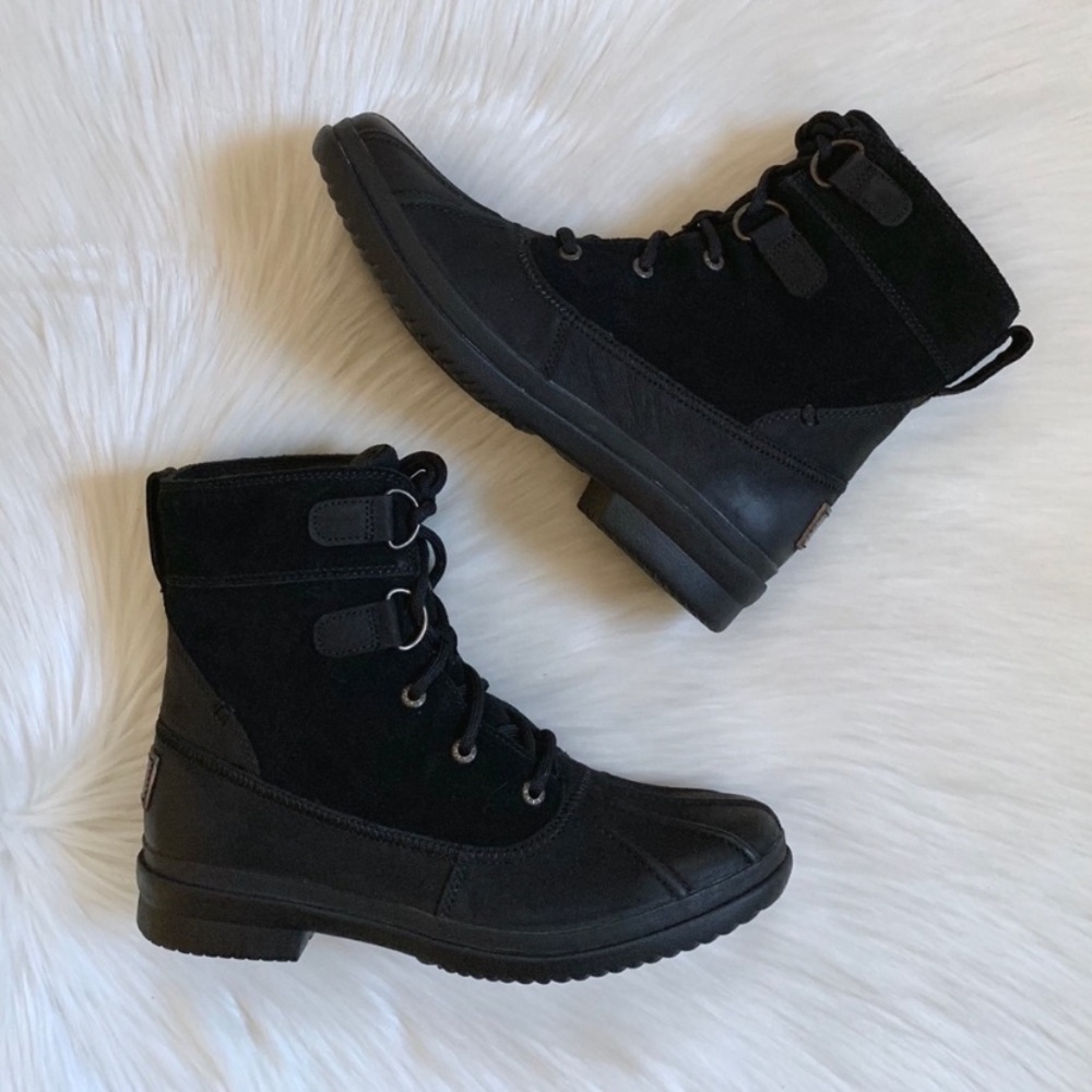 UGG Black Azaria Waterproof Duck Boots - Picture 6 of 8